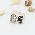 thumbnail image 2 of Herkimer Ring Sterling Silver Ring Black Tourmaline Ring Statement Ring Unique Ring Handmade Ring for Women's, 2 of 8