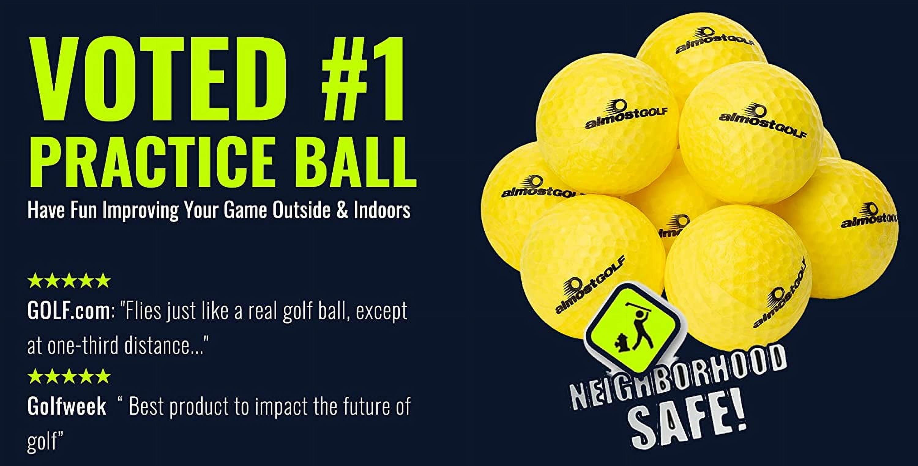 AlmostGolf Limited Flight Practice Golf Balls - 240 Pack, Yellow