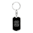 thumbnail image 1 of To My Wife Work Out Better Stainless Steel or 18k Gold Premium Swivel Dog Tag Keychain, 1 of 8