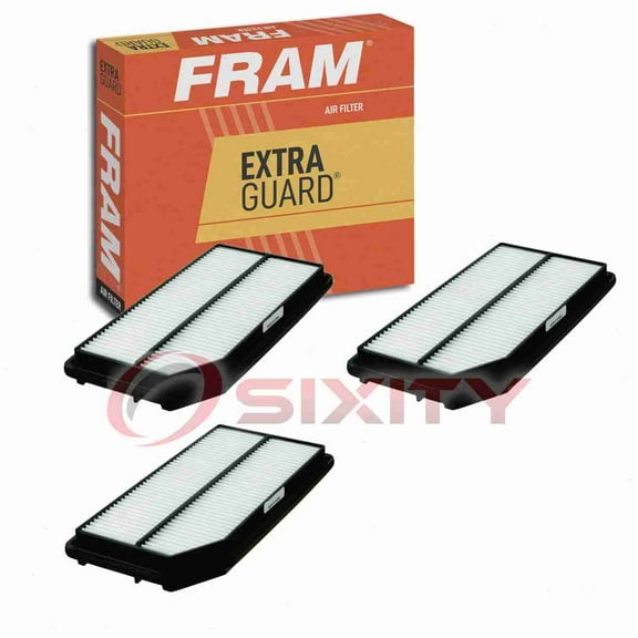 3 pc FRAM CA10015 Extra Guard Air Filters for 31370161 AF3603 LX1591/2 Intake Inlet Manifold Fuel Delivery Filters Fits select: 2006-2014 HONDA RIDGELINE