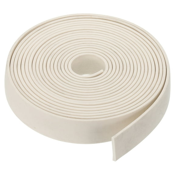 Uxcell 1"Wx1/8"Tx16.4Ft Silicone Foam Seal Strip, Square Weather Stripping, White