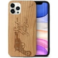 thumbnail image 1 of Case Yard Wooden Case Outside Soft TPU Silicone Slim Fit Shockproof Wood Phone Cover for Girls Boys Men and Women Supports Wireless Charging Stick to Your Guns Design case for iPhone-11-Pro-Max, 1 of 7