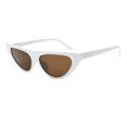 thumbnail image 2 of de terre Ojos de Gato con Marco Plástico Solar UV400 Unisex para Conducción Deporte Lente Marrón Marco Blanco Salvador Gafas de sol del ojo de gato de las mujeres, 2 of 5