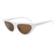 thumbnail image 2 of de terre Ojos de Gato Unisex Protección Solar Lente Plana Anteojos de Mujer Hombre para Viaje Vacaciones Playa Lente Marrón Marco Blanco Yinane Gafas de sol del ojo de gato de las mujeres, 2 of 5