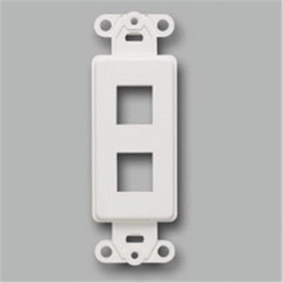 Decorative 2-Port Multimedia Keystone Insert - Ivory