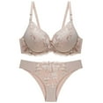 thumbnail image 1 of DPTALR Femmes Aguichant Dentelle Uni sous-Vêtements Pyjamas Brodés Dames Anneaux en Acier Lingerie Ensemble, 1 of 8