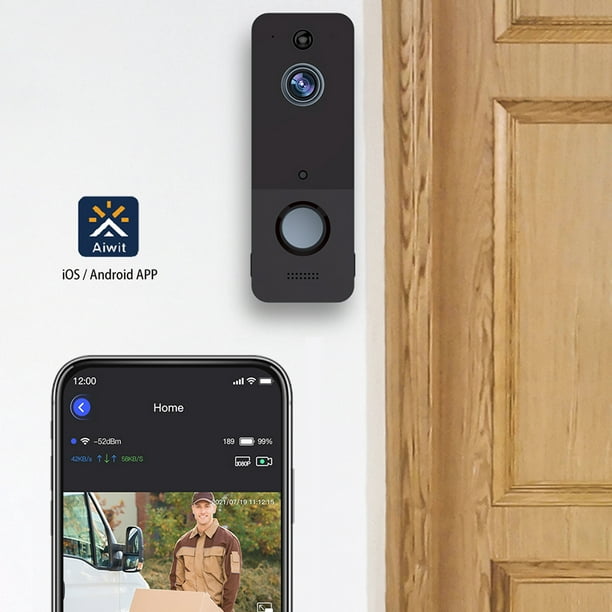  Smart Doorbell Camera Wireless Clearance, Smart WiFi Video  Doorbell with Chime,IP65, Night Vision,2.4G WiFi Compatible，Indoor Chime  Include, Battery-Powered Smart WiFi Doorbell for Home Security : Tools &  Home Improvement