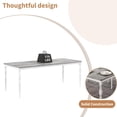 thumbnail image 7 of Rectangular Dining Table for 6, 71 Inch Rustic Farmhouse Kitchen Table with Large Tabletop, Long Wooden Dining Room Table with Heavy Duty Legs, Dinette and Dinner Desk for Party, Big Family, 7 of 7