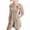 Beige, variant on Girls Summer Casual Bib Short Overalls Loose Linen Jumpsuit Rompers with Pockets Beach Travel Outfits for Kids