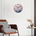 thumbnail image 2 of 12 Inch Wall Clock Battery Operated Silent Clock Decorative for Office, Kitchen, Outdoor, Living Room，Butterfly in Japanese Rock Garden Sand Wave Cherry Blossom Elegant Pattern, 2 of 4