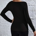 thumbnail image 7 of Maternity Shirts Ribbed Knit Long Sleeve Crewneck Pregnancy Tunic Tops Casual Maternity Clothes Black XL, 7 of 7