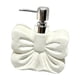 thumbnail image 3 of Dispensador de loción Bow, recargable con bomba, botella de jabón de manos de cerámica, botella de loción Blanco, 3 of 9