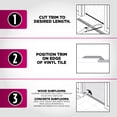 thumbnail image 7 of M-D Building Products 79111 72 In. Satin Brass Aluminum Tile Edging w/ Screw Nails, 7 of 7