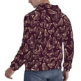 thumbnail image 6 of Fotbe Men's Hoodie with Beautiful Purple Butterflies Pattern - Kangaroo Pocket Pullover Hooded Sweatshirt, Perfect for Daily Wear, Travel, and Home-Large, 6 of 7