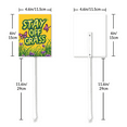 thumbnail image 2 of Eveokoki Stay Off Grass Sign with Metal Stakes, 4.6"x 6" Stay Off Grass Aluminum Signs for Yard, Weatherproof, Sturdy, 2 of 6