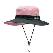 Sun Hats for Women Visors Hat Fishing Fisher Beach Hat UV Protection Cap Black Casual Womens Summer Caps Ponytail Wide Brim Hat Pink