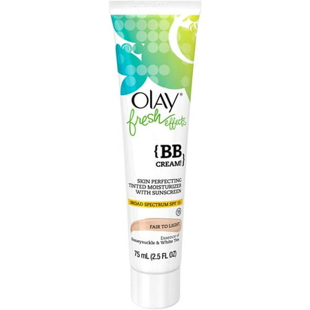Olay Fresh Effects BB Cream Skin Perfecting Tinted Facial Moisturizer with Sunscreen, 2 shades 2.5 Fl Oz