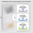 thumbnail image 2 of Ensemble de Filtres pour Fontaine pour Animaux, 8 Pack 3 Système de Triple Filtration Remplacement Filtres pour Fontaine à Eau pour Chat 84oz/2.5l Fontaine Automatique pour Chat, 2 of 5