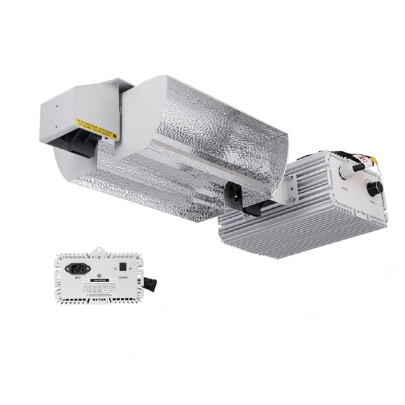 SunStream Double Ended Grow Light Fixture,Open Reflector 1000w Ballast with Controller Port for Plant Growth