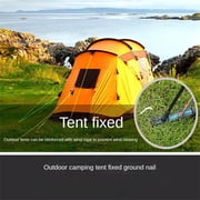 Vobzolite Aluminium Tent Stakes Lightweight Camping Stakes Pegs With Curved Hooks 8 Pcs