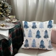 thumbnail image 4 of Christmas Pillow Cover 18X18 Inch Christmas Tree Snowflake Decoration Holiday Farmhouse Winter Pillow Case Decor for Home Sofa Couch (Green) AA223-18, 4 of 6