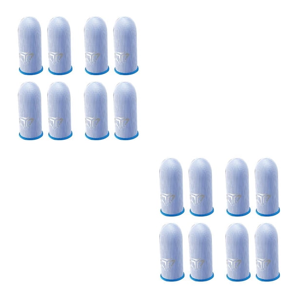 sweethay 4 pares de fundas para los dedos, resistentes, antideslizantes, transpirables, suministros para juegos, tamaño compacto fino, manga Azul 2piezas