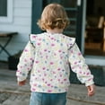 thumbnail image 5 of Xixirimido Colored Daisy Flower Print Toddler Girls Fall Winter Sweatshirt Long Sleeve Ruffle Trim Pullover Top Cute Graphic Crewneck Sweater Outfit, for 4-5T, 5 of 7
