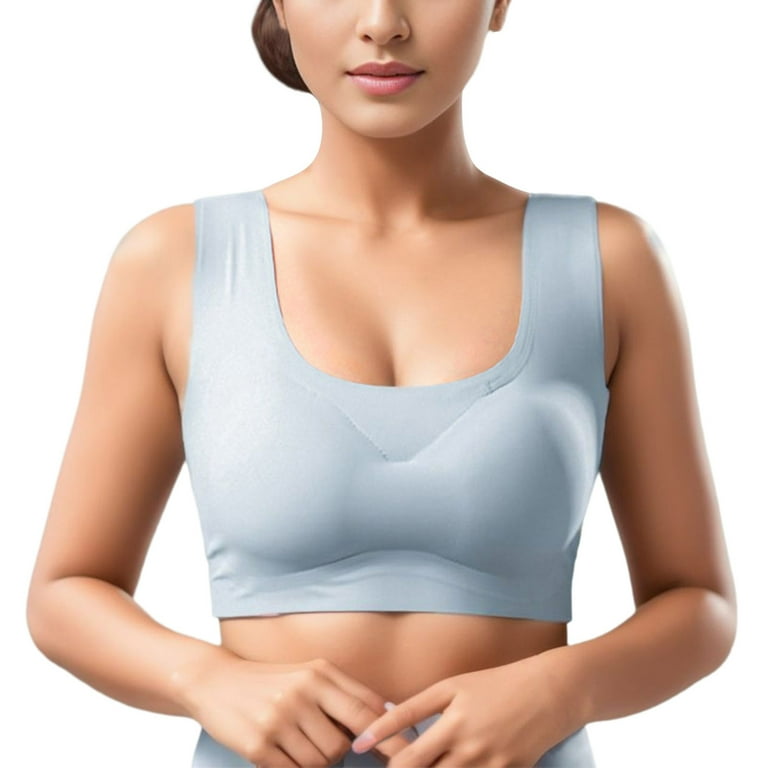 KaLI_store Lingerie for Women Full Coverage Plus Size Bras for Women  Lightly Lined Minimizer Comfort Lace Bra Blue,M