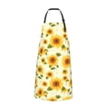 thumbnail image 2 of Lsque European-style Pattern Sunflower Waterproof Apron Chef Aprons for Men Heavy Duty Chemical Work Apron Extra Long Grilling Aprons with Adjustable Bib Apron, 2 of 9