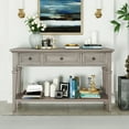 thumbnail image 3 of Harper & Bright Designs Vintage Console Table with Storage, Narrow Entryway Table with Drawers and Open Shelf, Gray Wash, 3 of 10