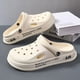 thumbnail image 3 of Zapatos de cueva para hombre, antideslizantes, suela gruesa, prendas de vestir informales, estilo coreano, zapatillas de playa de suela suave con punta de enfermera para hombre, 3 of 5