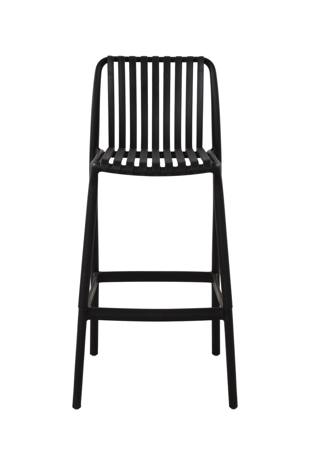 Summer bar chair with arm and stripe Black (4 chairs)