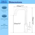 thumbnail image 2 of Matte Kitchen Faucet, Kitchen Mixer Tap with 360° Swivel Spout, Brass, Brass Color, 2 of 5