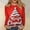 Red, variant on asdoklhq Christmas Sweatshirts for Women Casual Plaid V-neck Short Sleeved T-shirt Loose Top Red M