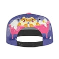 thumbnail image 4 of Daiia Dog Washes in a Pink Bath print Flat Bill Hats Flat Brim Trucker Cap Baseball Cap Adjustable Classic Low Profile Hat Unconstructed Plain Cap, 4 of 9