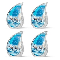 SUBSH Skyward Dolphin Leap - Cremation Keepsake Urns For Human Ashes Adult - Decorative Urns For Human Ashes - Urns Adult - Pack Of 4 - Adult Urns For Women - Cremation Urns For Adults
