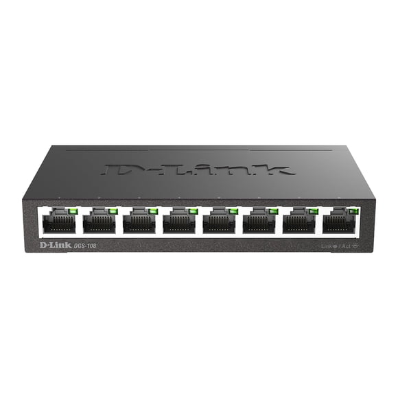 Conmutador Ethernet D-Link DGS-108 de 8 puertos Gigabit no administrado