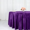 thumbnail image 3 of Balsa Circle 120" Purple Round Premium Velvet Tablecloth Event Catering Linens Banquet, 3 of 8