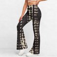 thumbnail image 2 of CHUMUD High Waist Workout Pants for Petite Women Boho Stretchy Floral Gym Flare Pants Tummy Control Yoga Pants Outdoor, 2 of 9