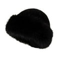 thumbnail image 4 of freneci Cossack Hat Russian Hat Women Thick Winter Faux Hat for Hiking Motorbike Black, 4 of 8