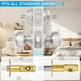 thumbnail image 3 of 4 Pack Exterior Door Lock Set, Satin Nickel Door Knob and Deadbolt Combo Set, Keyed Alike Entry Door Knobs with Lock&Keys, Round Ball Door Locksets with Deadbolt for Entrance and Front Door, 3 of 8