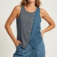 thumbnail image 5 of Fewfanhot Tops for Women Trendy Summer Summer Casual Sleeveless Button Down Tank Tops Fashion Work Waistcoat, 5 of 9