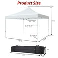 thumbnail image 2 of 10x10 Pop Up Commercial Canopy,Heavy Duty Canopy Tent with 3 Side Walls Instant Shade, 1 Wheeled Bag, 8 Ground Pegs for Stall/Outdoor/Party Events, 2 of 8