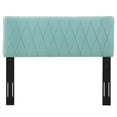 thumbnail image 3 of Headboard, Full Queen Size, Velvet, Blue, Modern Contemporary Urban Design, Bedroom Master Guest Suite, 3 of 10