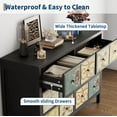 thumbnail image 5 of Huisuilinss 6 Drawer Dresser For Bedroom,Wide Chest Of Drawers,Retro Floral Pattern Double Dresser TV Stand,Wood Drawer Organizer For Closet Living Room Hallway Entryway, 5 of 8