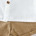 thumbnail image 5 of Toddler Baby Boy Summer Clothes 2T 3T 4T Print Short Sleeve T-shirts Tops Drawstring Shorts Outfits ,Khaki, 5 of 6