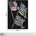 thumbnail image 2 of American Flag Black Throw Blanket, Soft Cozy Warm Flannel Retro Checkered Flag Blanket for Couch Sofa Bed, 30"x40", 2 of 6