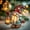 B, variant on RXIRUCGD Acrylic Christmas Gnome Ornament, Handcrafted Scandinavian Style Decor with Lantern and Mushroom Details, Festive Tree Hanging Decorations