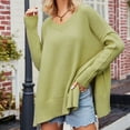 thumbnail image 6 of Crew Neck Sweatshirts Women Plus Size Dressy Tops for Women Fashion Casual Long Sleeve V Neck Solid Sweatshirts, 6 of 7