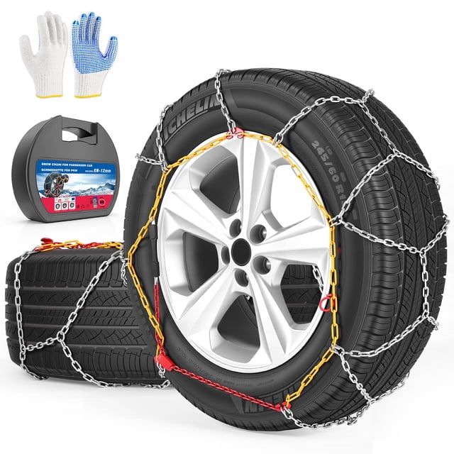 Cadenas De Nieve Para Neumáticos De Coche De Ajuste Manual, Universales, Ajustables, De Emergencia, Portátiles, Adecuadas Para Coches De Cercanías Y Suv, Juego De 2
